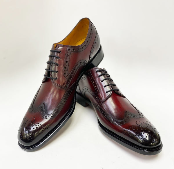 Ugo Vasare Calfskin Wingtip Oxford - Burgundy
