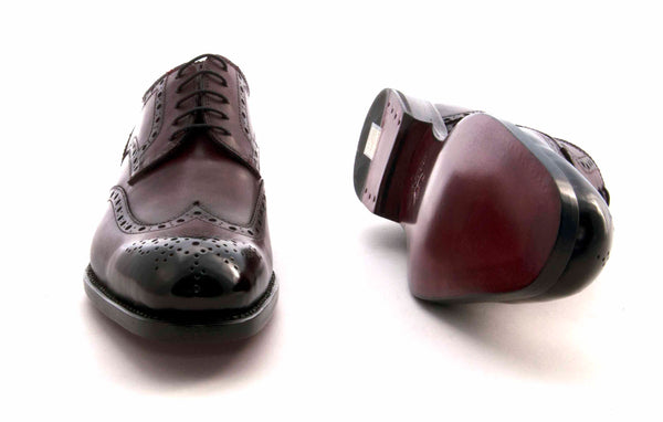 Ugo Vasare Calfskin Wingtip Oxford - Burgundy