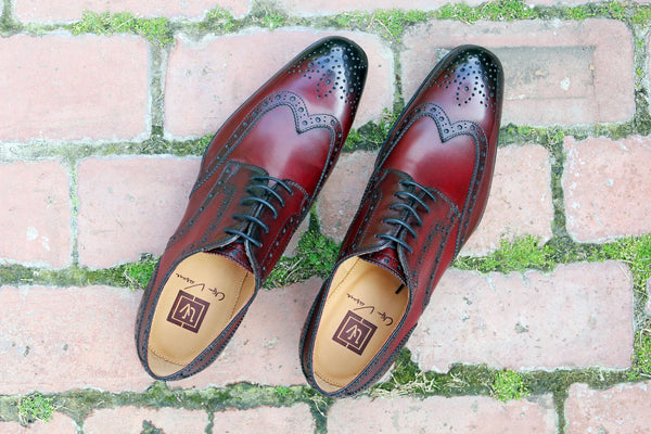 Ugo Vasare Calfskin Wingtip Oxford - Burgundy