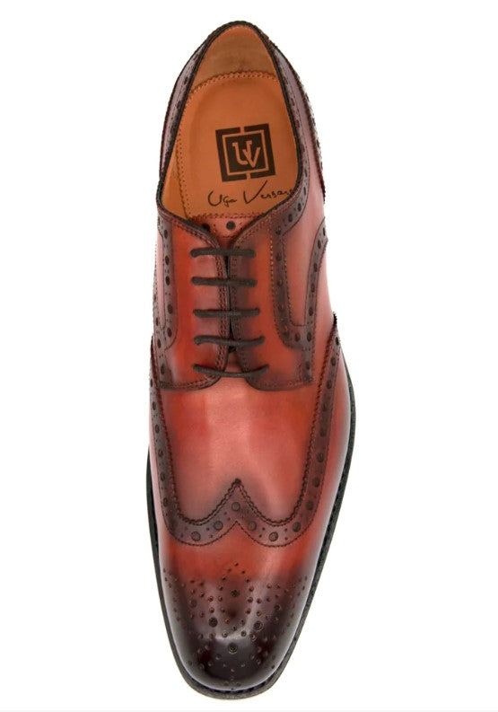 Ugo Vasare Calfskin Wingtip Oxford - Caramel