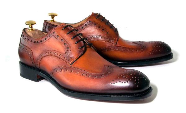 Ugo Vasare Calfskin Wingtip Oxford - Caramel