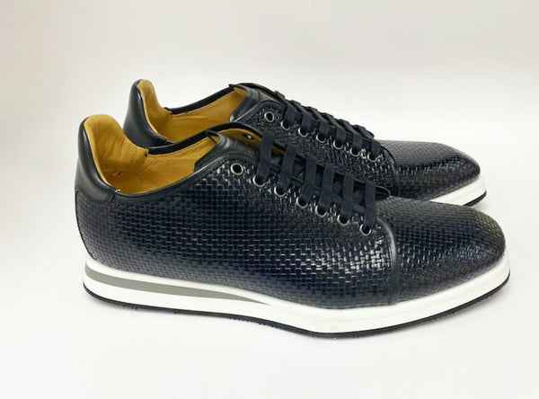 Mezlan Woven Calfskin Oxford - Black