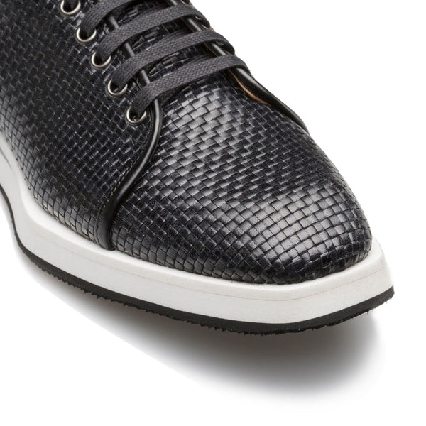 Mezlan Woven Calfskin Oxford - Black