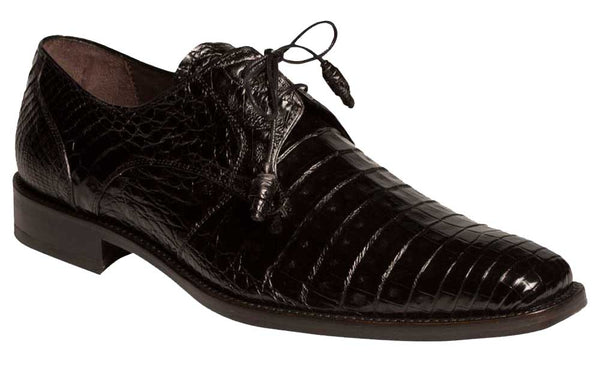 Mezlan Anderson Crocodile Oxford - Black