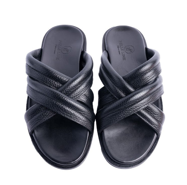 Pelle Balaer Calfskin Sandal - Black