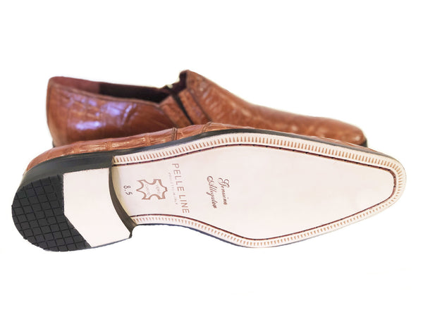 Pelle Exotics Bellini Alligator Loafer - Cognac