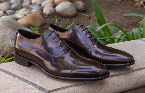 Corrente Cordovan Leather Oxford - Brown