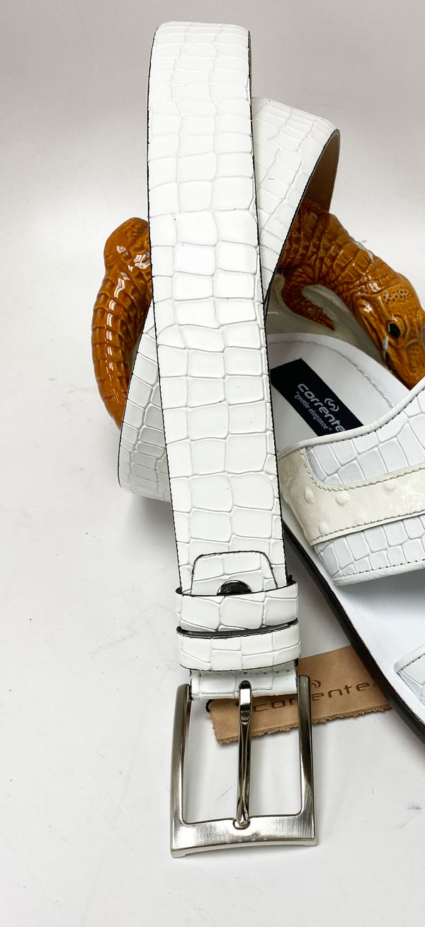 Corrente Calfskin Sandal - White