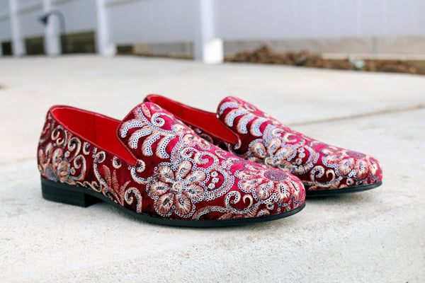 C&E Shoes Velvet Loafer - Ruby