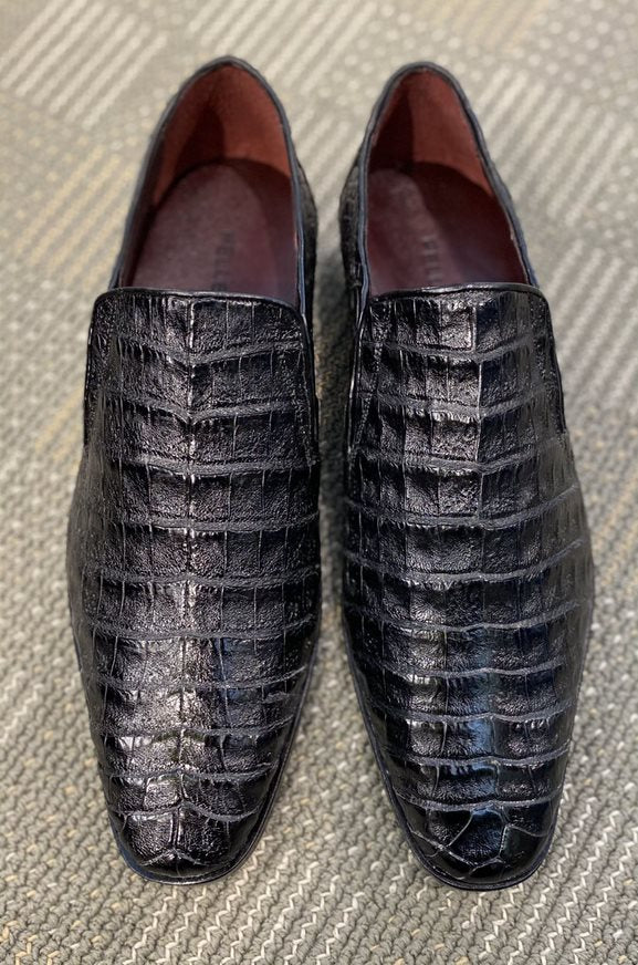 Pelle Exotics Crocodile Loafer - Black