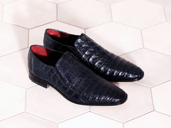Pelle Exotics Crocodile Loafer - Blue