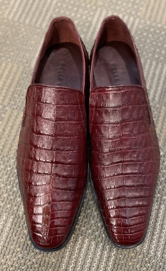 Pelle Exotics Crocodile Loafer - Burgundy