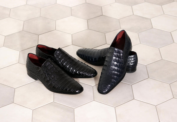 Pelle Exotics Crocodile Loafer - Blue