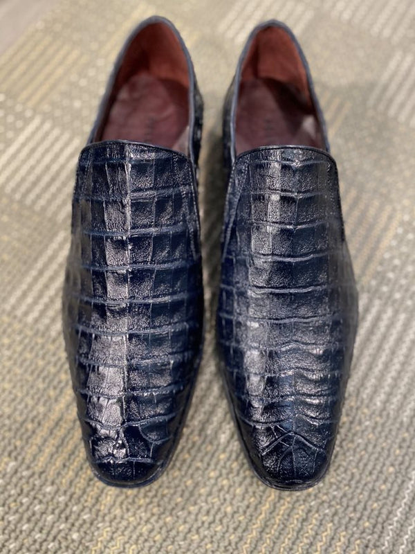 Pelle Exotics Crocodile Loafer - Blue