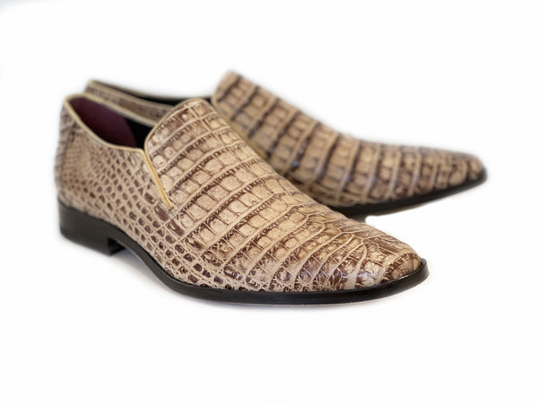 Pelle Exotics Crocodile Loafer - Taupe