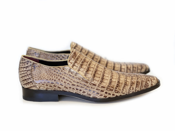 Pelle Exotics Crocodile Loafer - Taupe