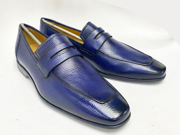 Mezlan Deerskin Penny Loafer - Blue