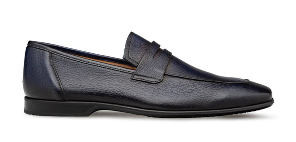 Mezlan Deerskin Penny Loafer - Blue
