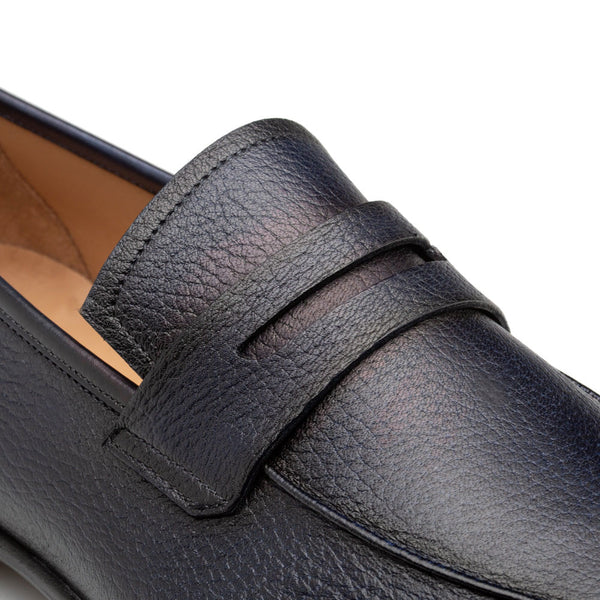 Mezlan Deerskin Penny Loafer - Blue