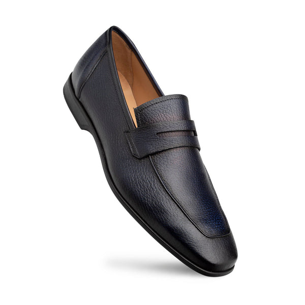 Mezlan Deerskin Penny Loafer - Blue