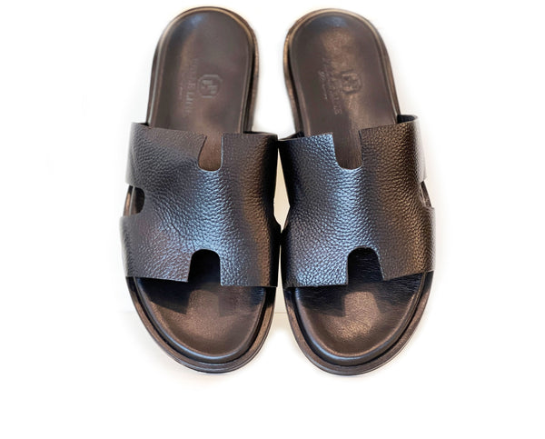 Pelle Egea Calfskin Sandal - Black