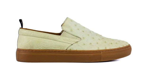 Pelle Grafton Ostrich Loafer - Bone