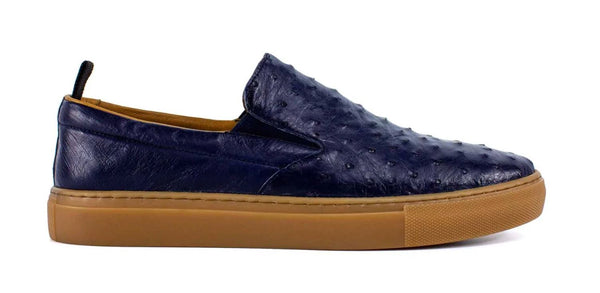 Pelle Grafton Ostrich Loafer - Navy