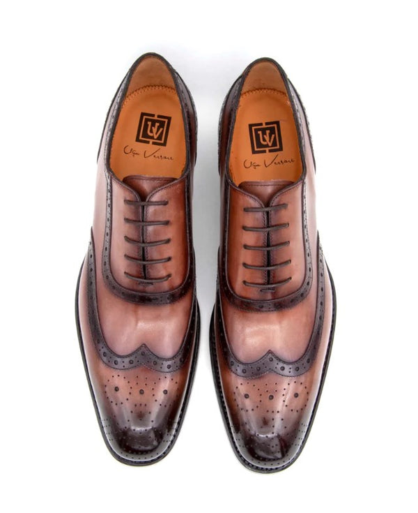 Ugo Vasare Calfskin Wingtip Oxford - Walnut