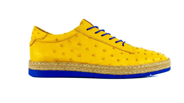 Pelle Monaco Ostrich Espadrille - Yellow