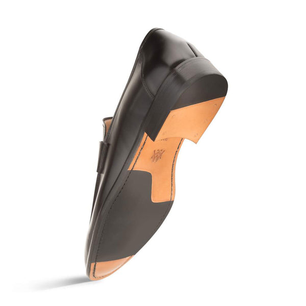 Mezlan Calfskin Penny Loafer - Black