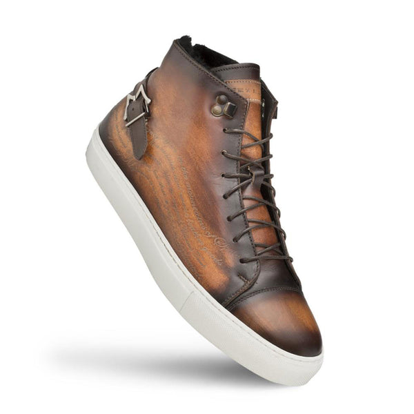 Mezlan Patina Calfskin High-Top - Cognac