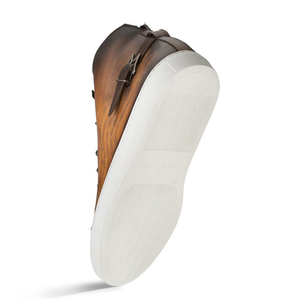 Mezlan Patina Calfskin High-Top - Cognac