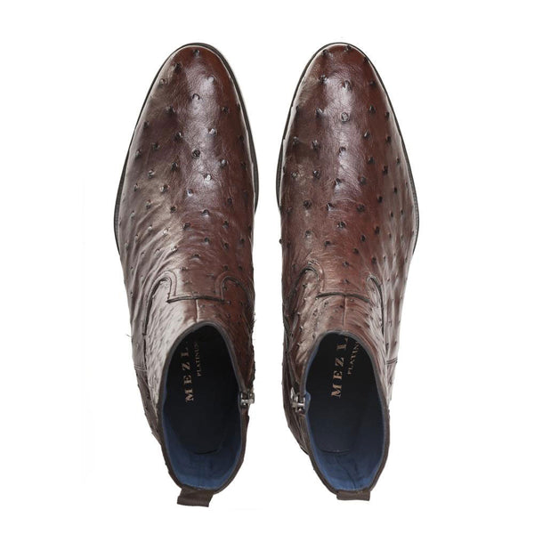 Mezlan Ostrich Boot - Tabac