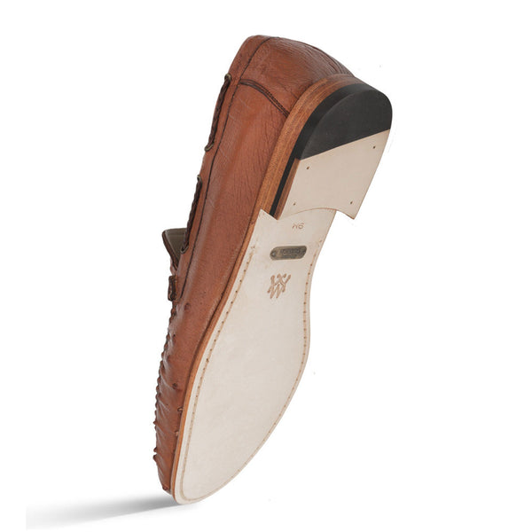Mezlan Ostrich Moccasin - Brandy