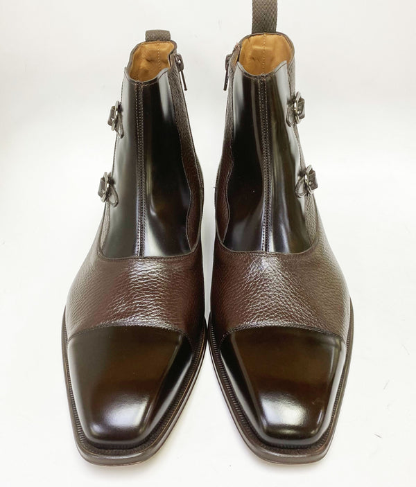 Mezlan Calfskin/Deerskin Boot - Brown