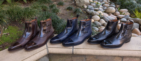 Mezlan Calfskin/Deerskin Boot - Brown