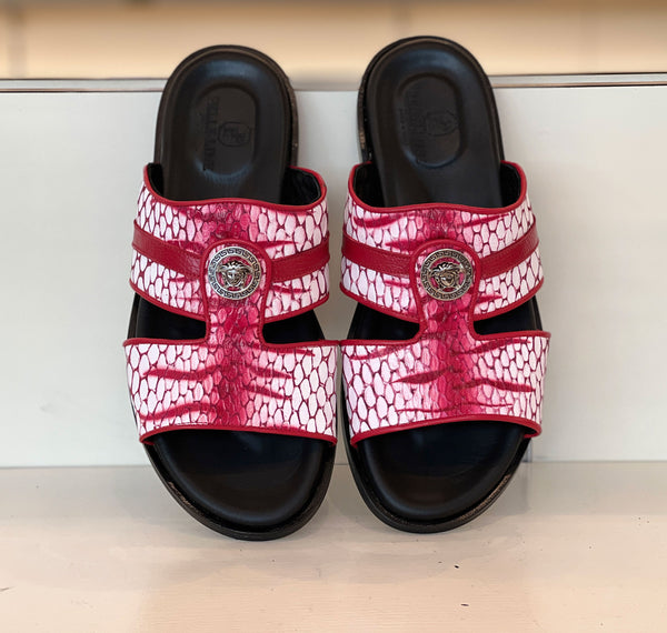 Pelle Vinnie Leather Sandal - Red/White