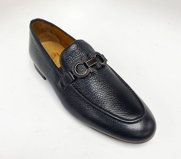 Pelle Pebbled Loafer - Dark/Brown