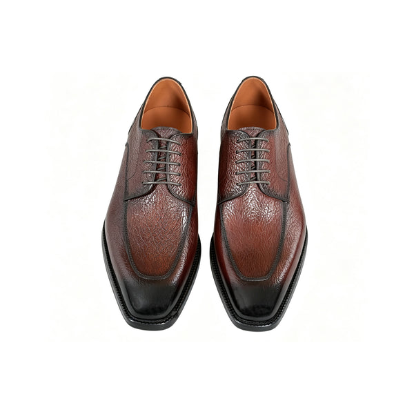 Maurice E Peccary Leather Lace-Up Oxford - Brown