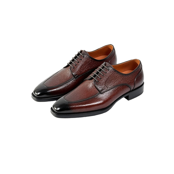 Maurice E Peccary Leather Lace-Up Oxford - Brown