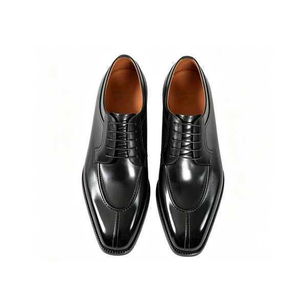 Maurice E Leather Lace-Up Derby - Black