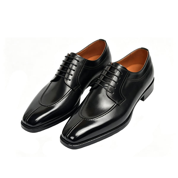 Maurice E Leather Lace-Up Derby - Black