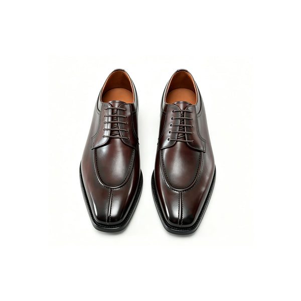 Maurice E Leather Lace-Up Derby - Brown