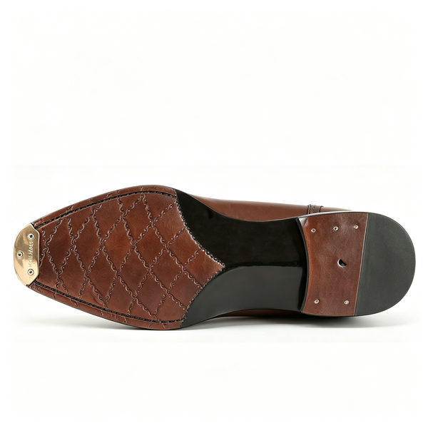 Maurice E Leather Lace-Up Oxford - Dark/Brown