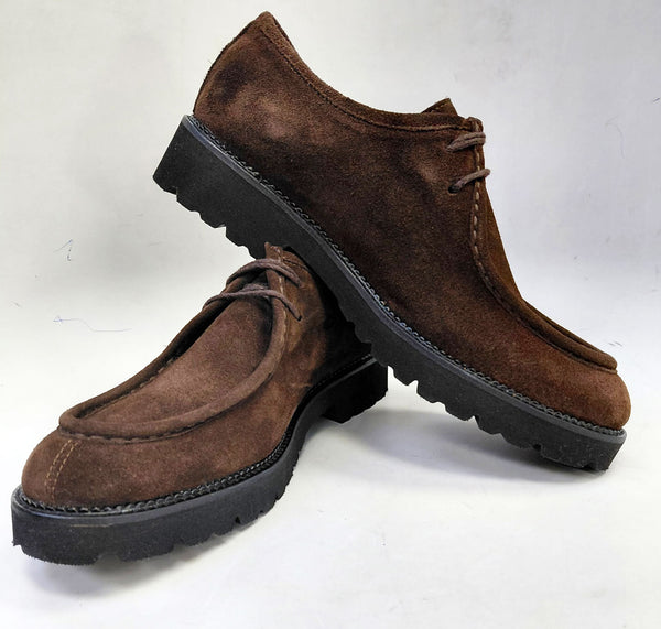 C Collection Suede Lace Up Shoe - Brown
