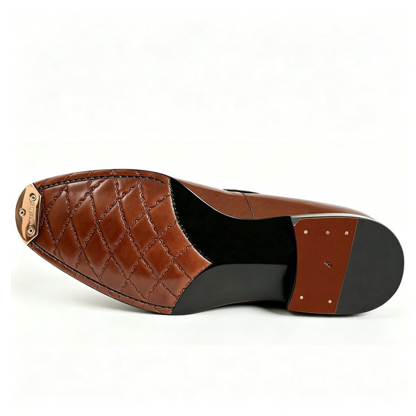 Maurice E Leather Tasseled Loafer - Brown