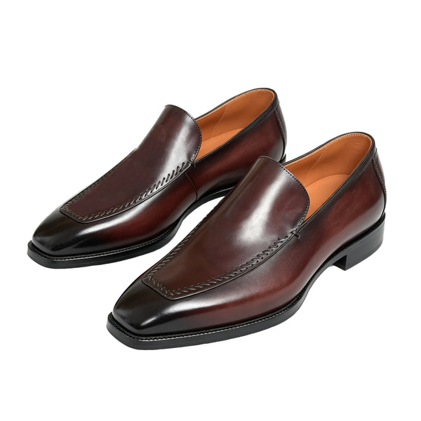 Maurice E Leather Venetian Loafer - Brown