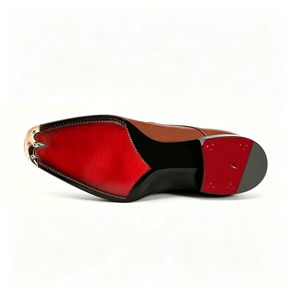 Maurice E Leather Double Monkstrap - Brown