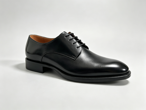 Maurice E Leather Lace-Up Derby - Black