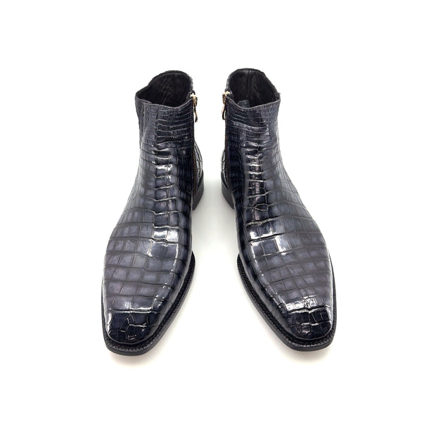 Maurice Custom Alligator Horse Heels Collab With Mr. Lewis - Dark Gray